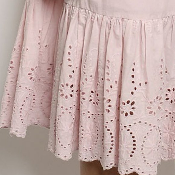 Cotton Eyelet Detail Sleeveless Smocked Sundress Dress - Picture 6 of 11